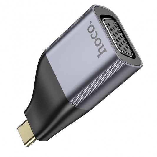 Переходник Hoco UA34 Type-C to VGA Metal grey - изображение 1