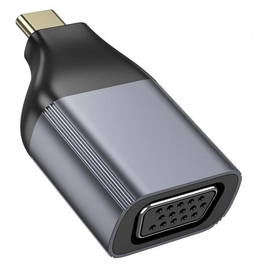 Переходник Hoco UA34 Type-C to VGA Metal grey - изображение 2