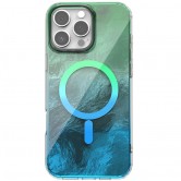 Чехол TPU Shiny Mountain (MagFit) для Apple iPhone 16 Pro Max (6.9 дюйма) Green / Blue