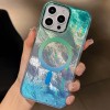 Чохол TPU Shiny Mountain (MagFit) для Apple iPhone 16 Pro Max (6.9") Green / Blue