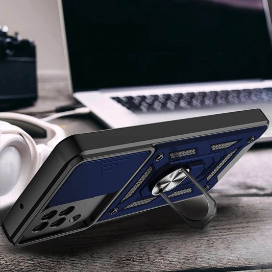 Ударостійкий чохол Camshield Serge Ring для Samsung Galaxy M33 5G Синій - зображення 3 