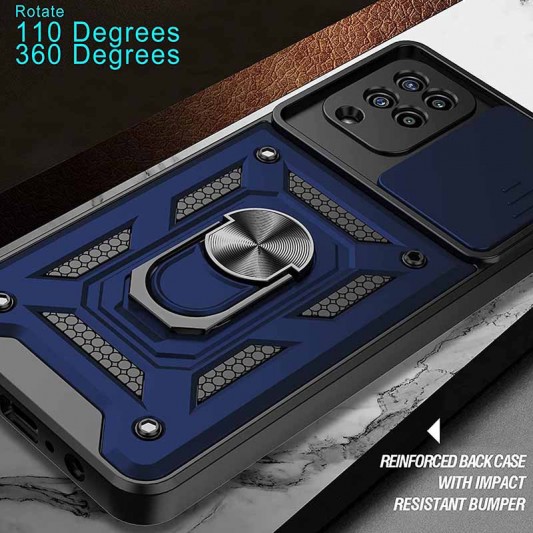 Ударостійкий чохол Camshield Serge Ring для Samsung Galaxy M33 5G Синій - зображення 4 