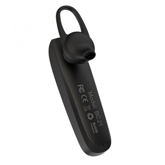 Bluetooth моно-гарнітура Borofone BC21 Чорний - зображення 2 