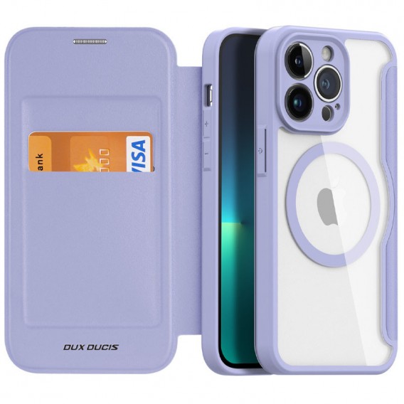 Чохол-книжка Dux Ducis Skin X Pro with MagSafe для Apple iPhone 15 Pro (6.1") Purple