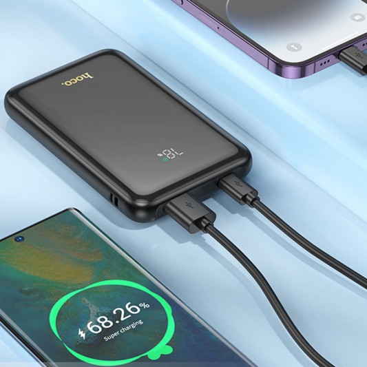 Портативний ЗП Power Bank Hoco Q21A Great 22.5W+PD20W 20000 mAh Black - зображення 2 
