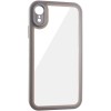 TPU чохол Transparent + Colour 1,5mm для Apple iPhone XR (6.1") Grey