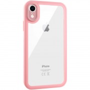TPU чехол Transparent + Colour 1,5mm для Apple iPhone XR (6.1") Pink