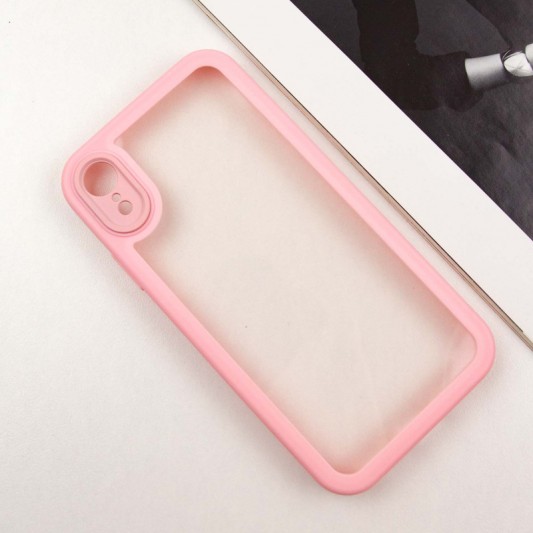 TPU чохол Transparent + Colour 1,5mm для Apple iPhone XR (6.1") Pink - зображення 2 