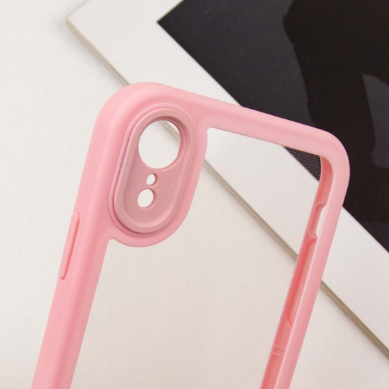TPU чохол Transparent + Colour 1,5mm для Apple iPhone XR (6.1") Pink
