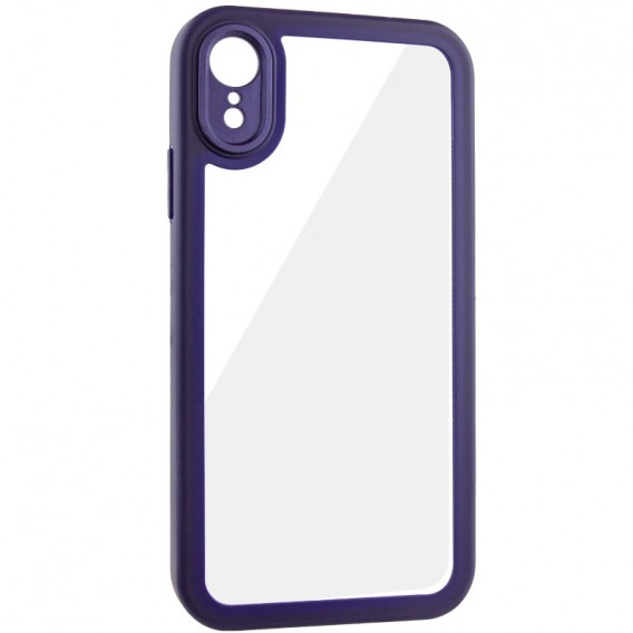 TPU чохол Transparent + Colour 1,5mm для Apple iPhone XR (6.1") Purple