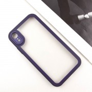 TPU чехол Transparent + Colour 1,5mm для Apple iPhone XR (6.1") Purple
