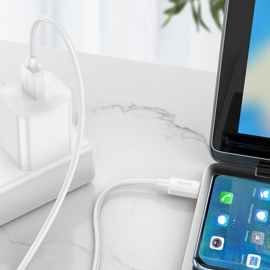 Дата кабель Hoco X96 Hyper USB to Type-C 100W (0.25m) White - зображення 3 