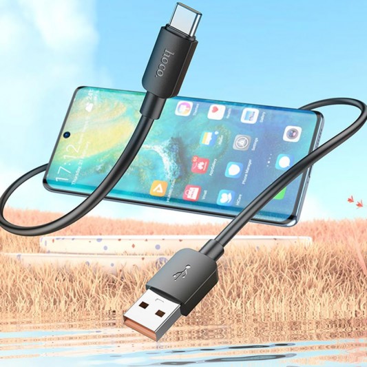 Дата кабель Hoco X96 Hyper USB to Type-C 100W (0.25m) Black - зображення 4 