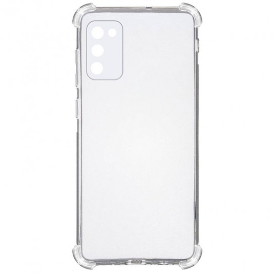 TPU чехол GETMAN Ease logo усиленные углы Full Camera для Samsung Galaxy A03s Бесцветный (прозрачный)