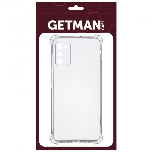 TPU чехол GETMAN Ease logo усиленные углы Full Camera для Samsung Galaxy A03s Бесцветный (прозрачный) - изображение 1