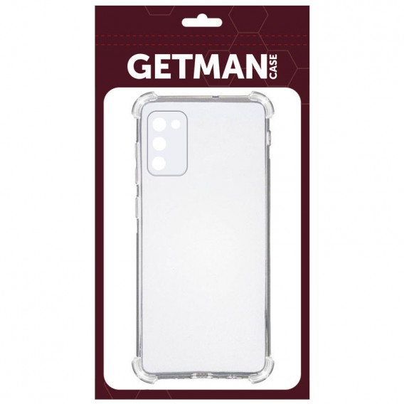 TPU чохол GETMAN Ease logo посилені кути Full Camera для Samsung Galaxy A03s Безбарвний (прозорий)