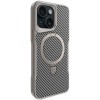 TPU+PC чехол Metal Buttons with MagSafe Carbon Ring для Apple iPhone 15 (6.1") Серый