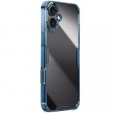 TPU чехол Nillkin Nature Pro Series для Apple iPhone 16 (6.1 дюйма) Синий (прозрачный)