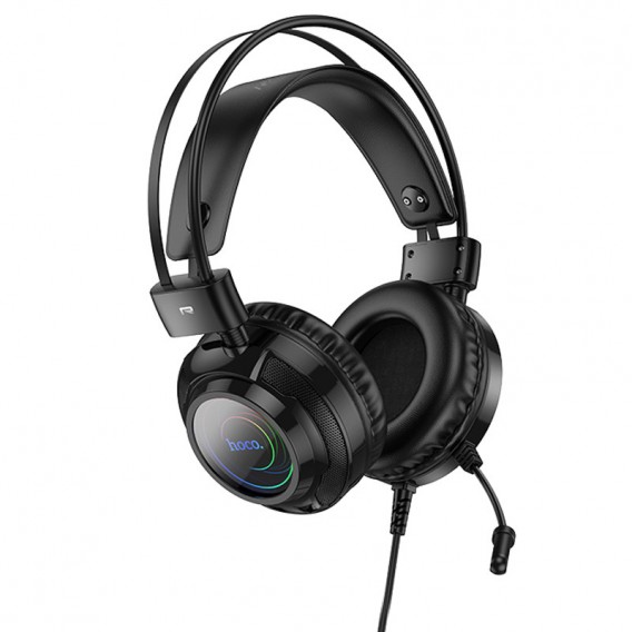 Накладні навушники Hoco W110 Resource (USB+3.5mm/2m) Black