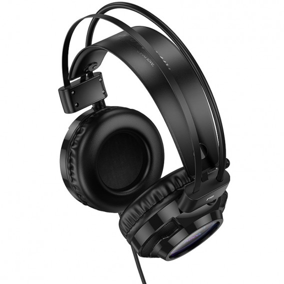 Накладні навушники Hoco W110 Resource (USB+3.5mm/2m) Black