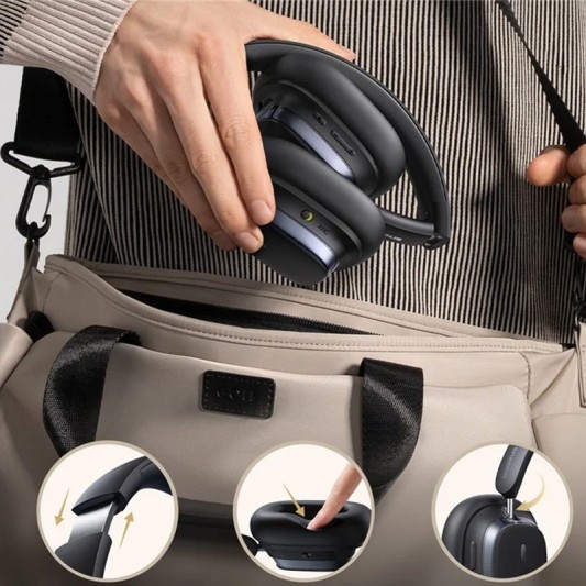 Накладные беспроводные наушники Baseus Bowie H1s Noise-Cancellation (A00075301) Cluster Black - изображение 1