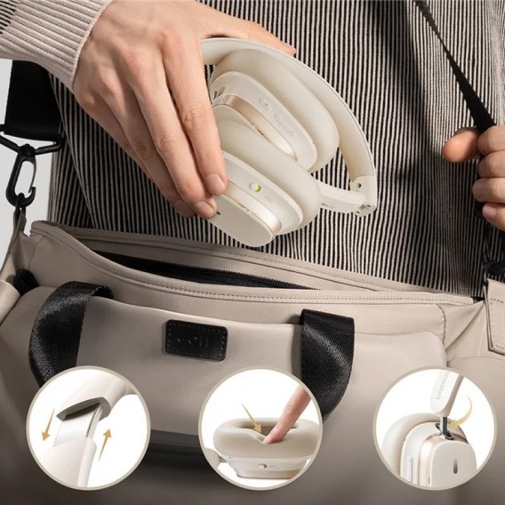 Накладні бездротові навушники Baseus Bowie H1s Noise-Cancellation (A00075301) Stellar White