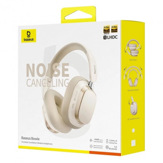 Накладные беспроводные наушники Baseus Bowie H1s Noise-Cancellation (A00075301) Stellar White - изображение 3