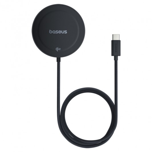 БЗП Baseus Simple Mini4 Magnetic Wireless Charging Stand 15W (P10273300121-02) Cosmic Black - зображення 1 