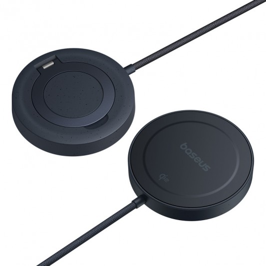БЗП Baseus Simple Mini4 Magnetic Wireless Charging Stand 15W (P10273300121-02) Cosmic Black - зображення 3 
