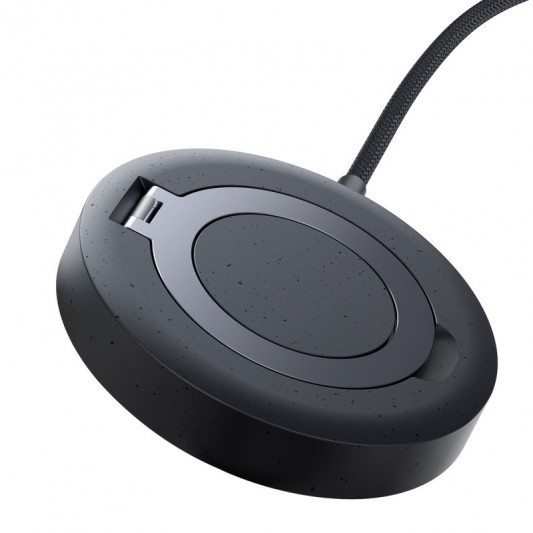 БЗП Baseus Simple Mini4 Magnetic Wireless Charging Stand 15W (P10273300121-02) Cosmic Black - зображення 4 