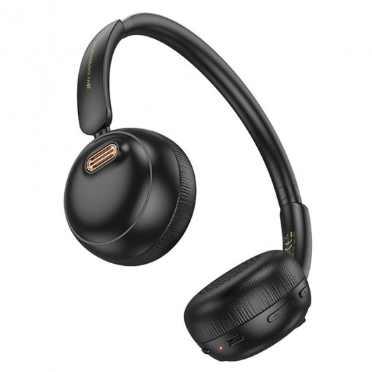 Накладные беспроводные наушники Hoco W62 Verso retro Black - изображение 2