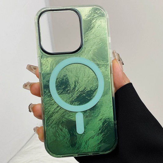 Чохол TPU Shiny Mountain (MagFit) для Apple iPhone 13 Pro (6.1") Green - зображення 1 