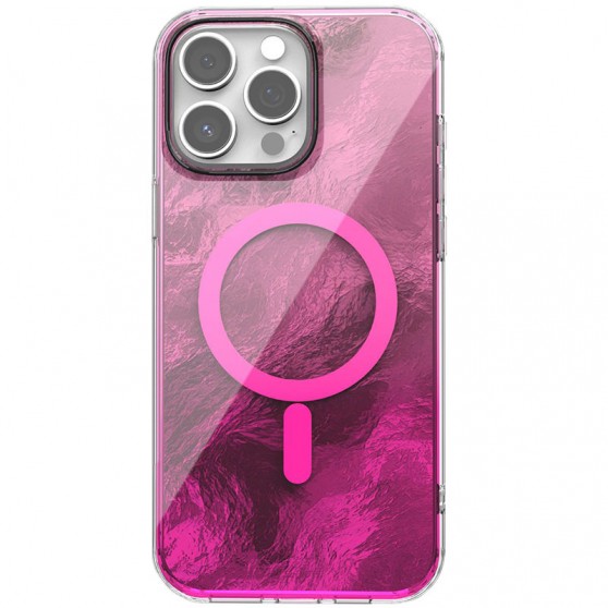 Чехол TPU Shiny Mountain (MagFit) для Apple iPhone 15 Pro (6.1") Pink