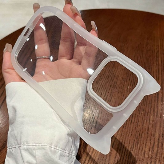 Чохол TPU Cat для Apple iPhone 13 Pro (6.1") Transparent - зображення 2 