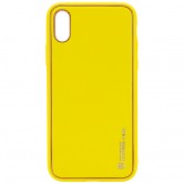Кожаный чехол Xshield для Apple iPhone XR (6.1 дюйма) Желтый / Yellow