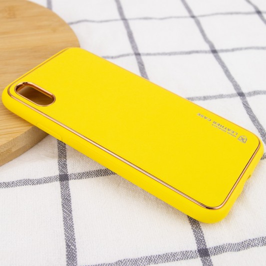 Шкіряний чохол Xshield для Apple iPhone XR (6.1") Жовтий / Yellow - зображення 1 