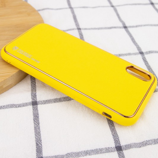 Шкіряний чохол Xshield для Apple iPhone XR (6.1") Жовтий / Yellow - зображення 2 