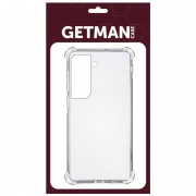 TPU чохол GETMAN Ease logo посилені кути для Samsung Galaxy S21 Безбарвний (прозорий)