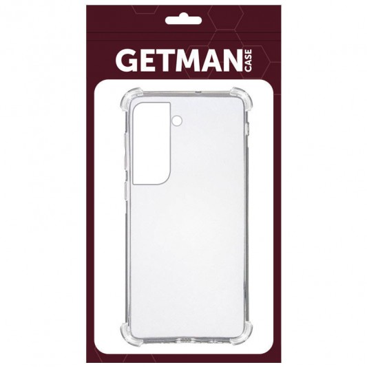 TPU чохол GETMAN Ease logo посилені кути для Samsung Galaxy S21 Безбарвний (прозорий) - зображення 1 