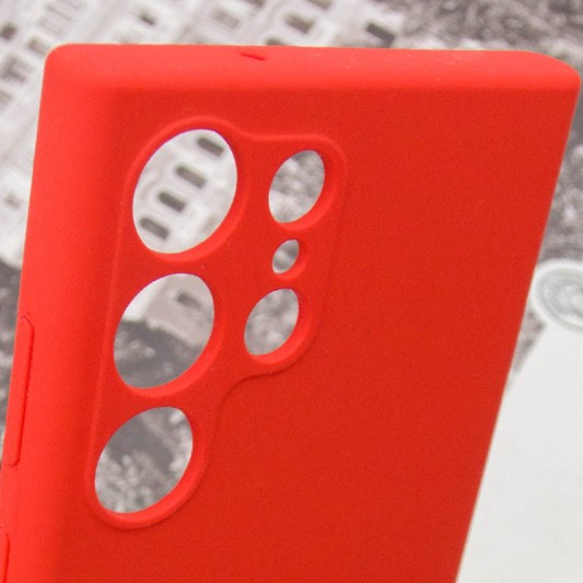 Чехол Silicone Cover Lakshmi Full Camera (AAA) для Samsung Galaxy S23 Ultra Красный / Red - изображение 5