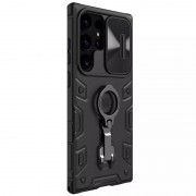 TPU+PC чехол Nillkin CamShield Armor Pro no logo (шторка на камеру) для Samsung Galaxy S23 Ultra Черный