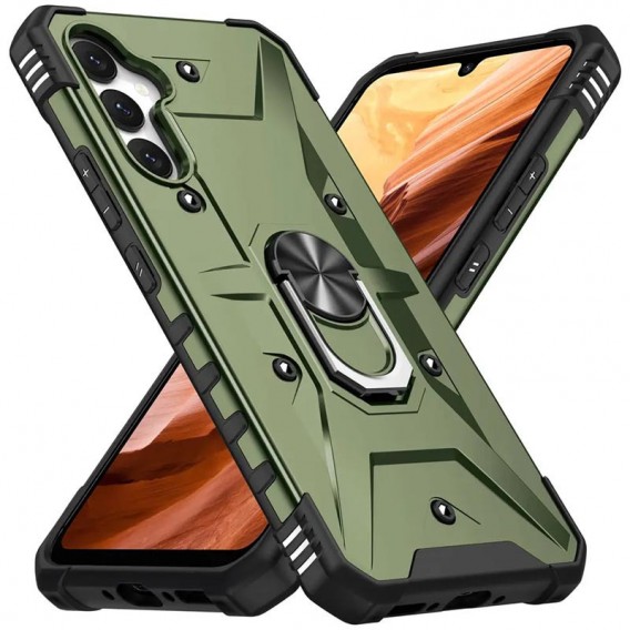 Ударопрочный чехол Pathfinder Ring для Samsung Galaxy S23 FE Зеленый / Army Green
