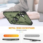 Ударопрочный чехол Pathfinder Ring для Samsung Galaxy S23 FE Зеленый / Army Green