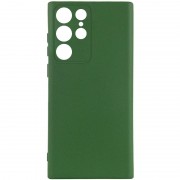 Чехол TPU GETMAN Liquid Silk Full Camera для Samsung Galaxy S23 Ultra Зеленый / Dark green