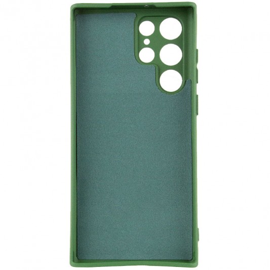Чехол TPU GETMAN Liquid Silk Full Camera для Samsung Galaxy S23 Ultra Зеленый / Dark green - изображение 1