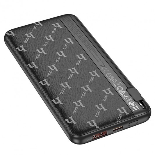 Портативний ЗП Power Bank Hoco Q29 Nobility 22.5W+PD20W + Lightning 10000 mAh Black - зображення 2 