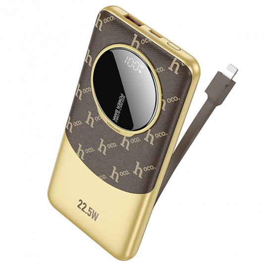 Портативний ЗП Power Bank Hoco Q29 Nobility 22.5W+PD20W + Lightning 10000 mAh Brown - зображення 1 