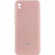 Чехол Silicone Cover Lakshmi Full Camera (AAA) with Logo для Xiaomi Redmi 9A Розовый / Pink Sand