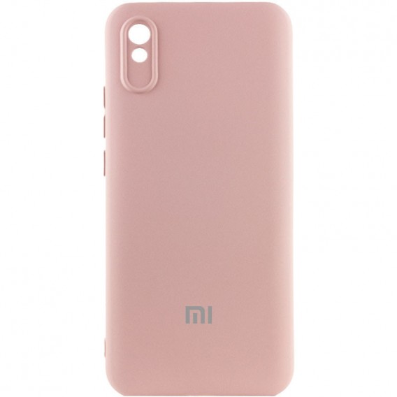 Чохол Silicone Cover Lakshmi Full Camera (AAA) with Logo для Xiaomi Redmi 9A Рожевий / Pink Sand