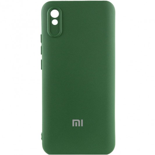Чехол Silicone Cover Lakshmi Full Camera (AAA) with Logo для Xiaomi Redmi 9A Зеленый / Cyprus Green
